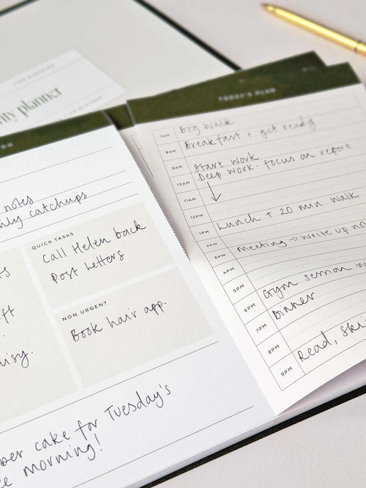 2-in-1 Daily Productivity Pad | To-Do List & Time Block Planner