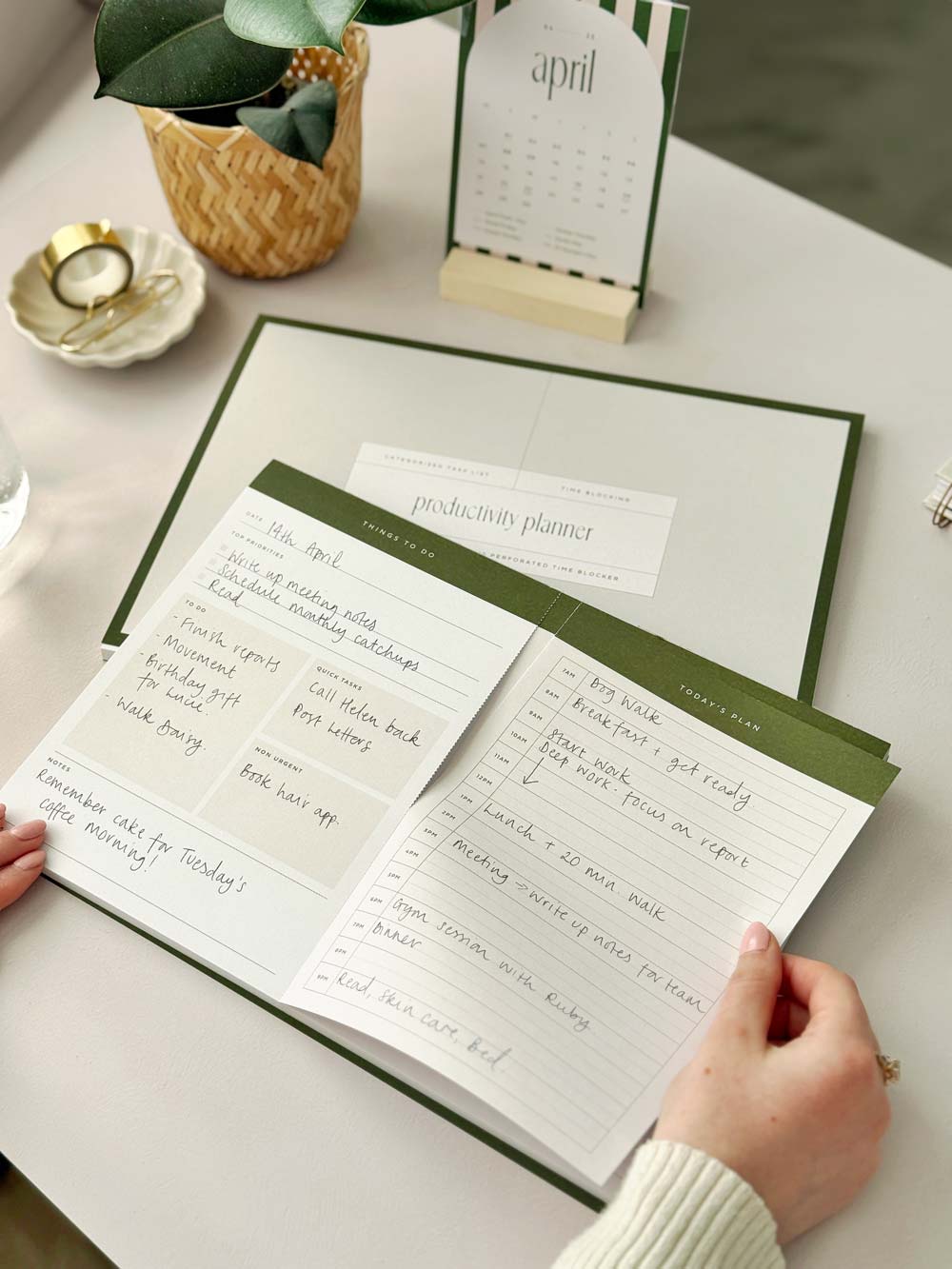 2-in-1 Daily Productivity Pad | To-Do List & Time Block Planner