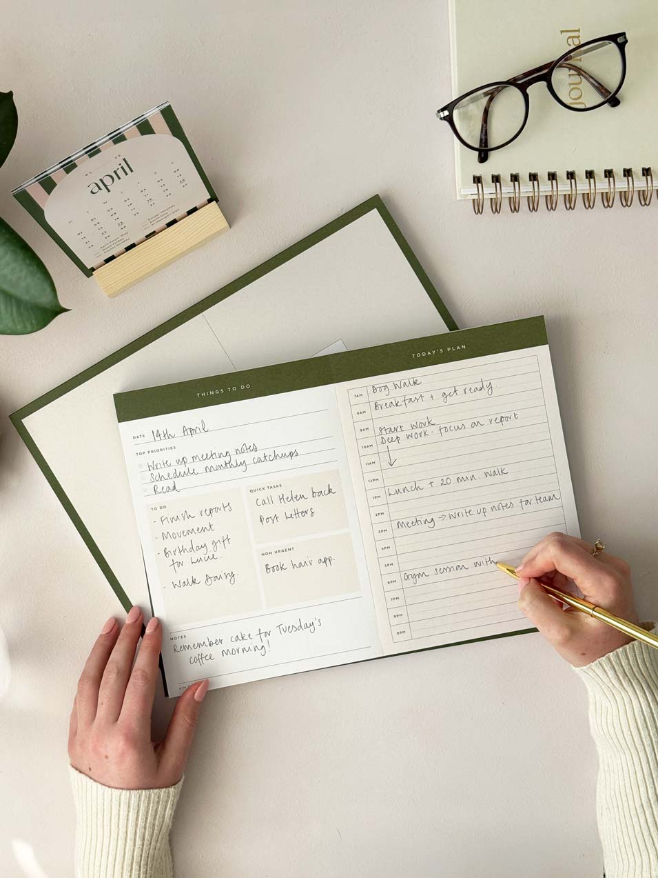 2-in-1 Daily Productivity Pad | To-Do List & Time Block Planner